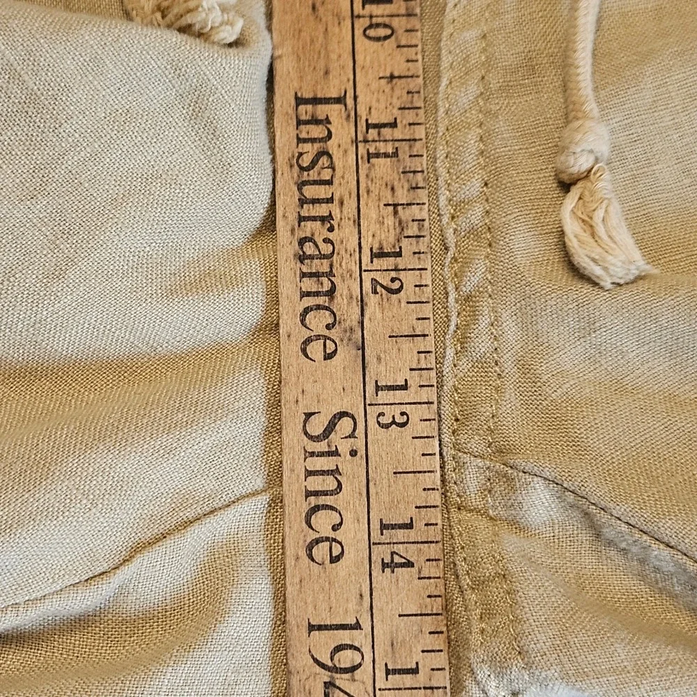 28 Palms 100% Linen Drawstring Pants Mens XXL 30 Tan Khaki Beach Relaxed Summer